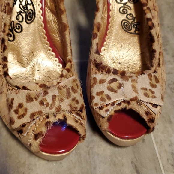 EUC Naughty Monkey Cork Calf Hair Platforms - Picture 2 of 5